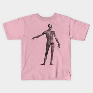 Human Muscular System - Vintage Anatomy Kids T-Shirt